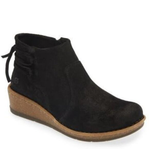 Born Viana Leather Wedge Bootie Size 8 New - Picture 1 of 7